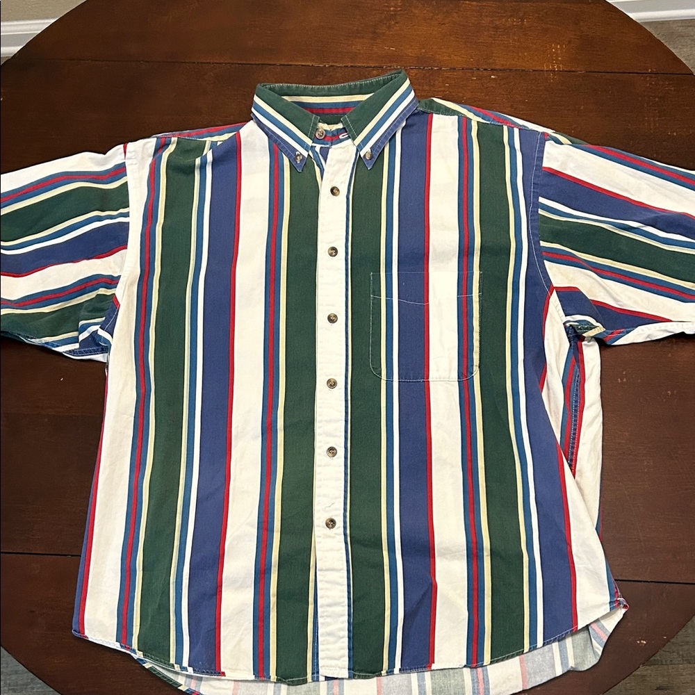 Pendleton Green and Blue Striped Men's Shirt